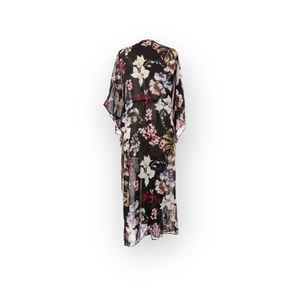 new Walter Baker ✈︎ Tulum Sheer Tropical Print Kimono Longline Duster Jacket ✈︎ - Picture 5 of 16